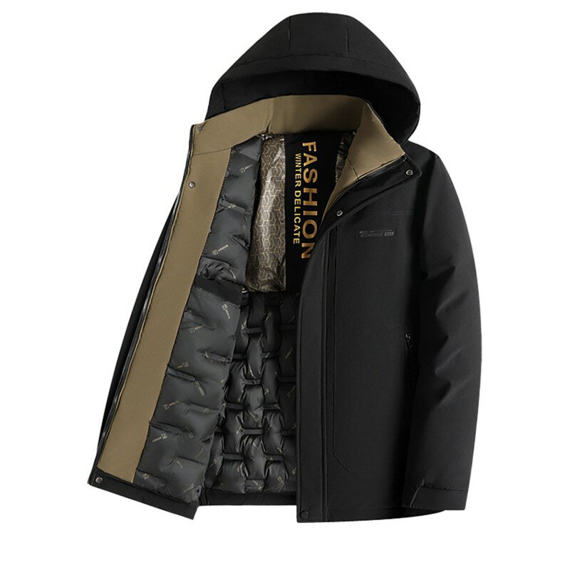 【巴黎精品】現貨+預購 鋪棉外套夾棉夾克-可脫卸連帽立領加厚保暖休閒男外套3色a1iy15