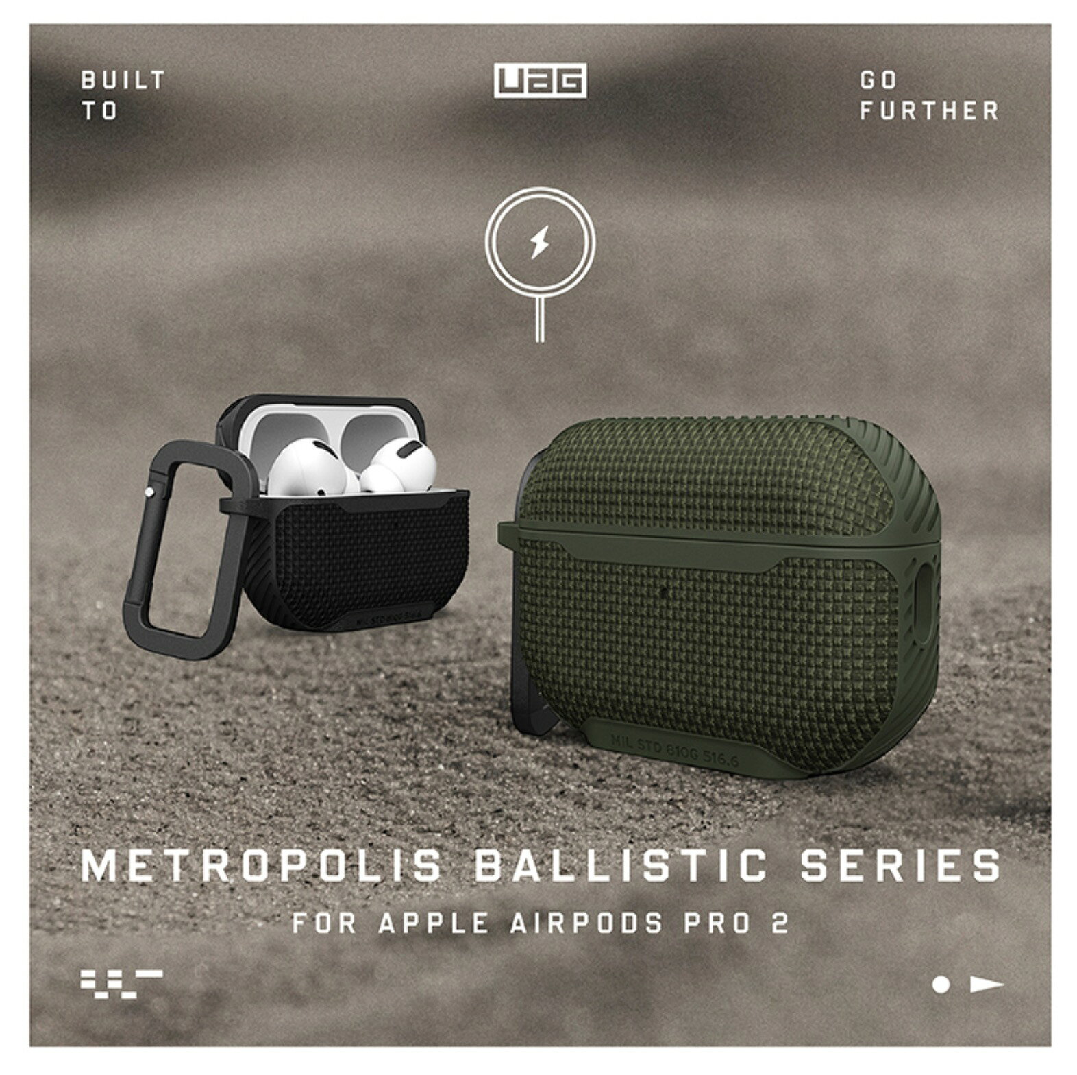 UAG 耐衝擊 軍規防摔 保護殼 耳機殼 尼龍款 支援 magsafe 適 AirPods Pro 2 2