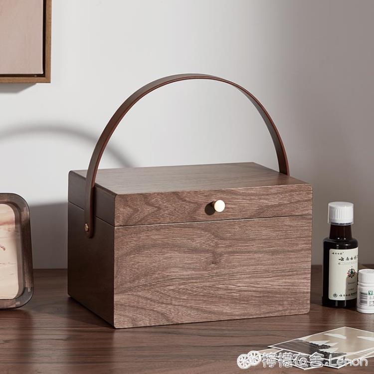 家用藥箱家庭裝大容量醫藥箱箱急救箱小型藥物藥品收納盒實木