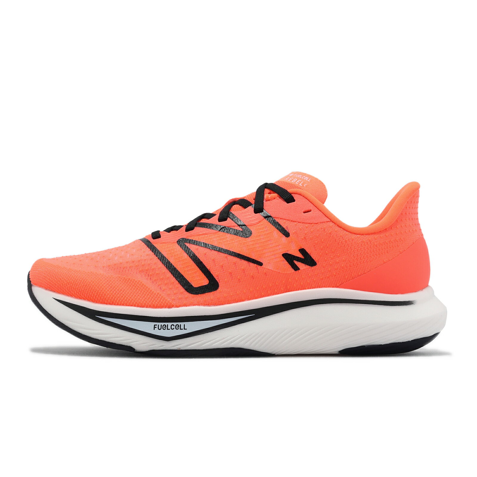 New Balance NB 競速跑鞋 FuelCell Rebel V3 2E 寬楦 男鞋 橘 黑 輕量 針織鞋面 NB 紐巴倫 MFCXCD3-2E