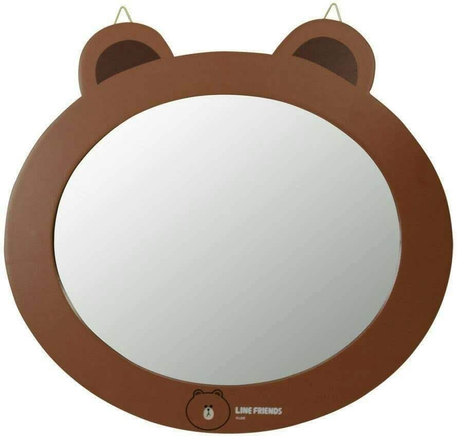 【UNIPRO】LINE FRIENDS 熊大 頭型 掛鏡 鏡子 正版授權 BROWN 布朗熊