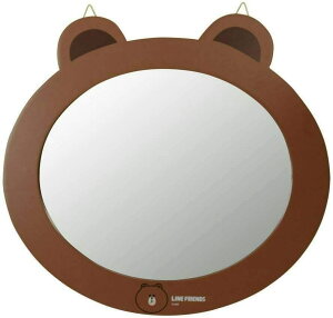 【UNIPRO】LINE FRIENDS 熊大 頭型 掛鏡 鏡子 正版授權 BROWN 布朗熊