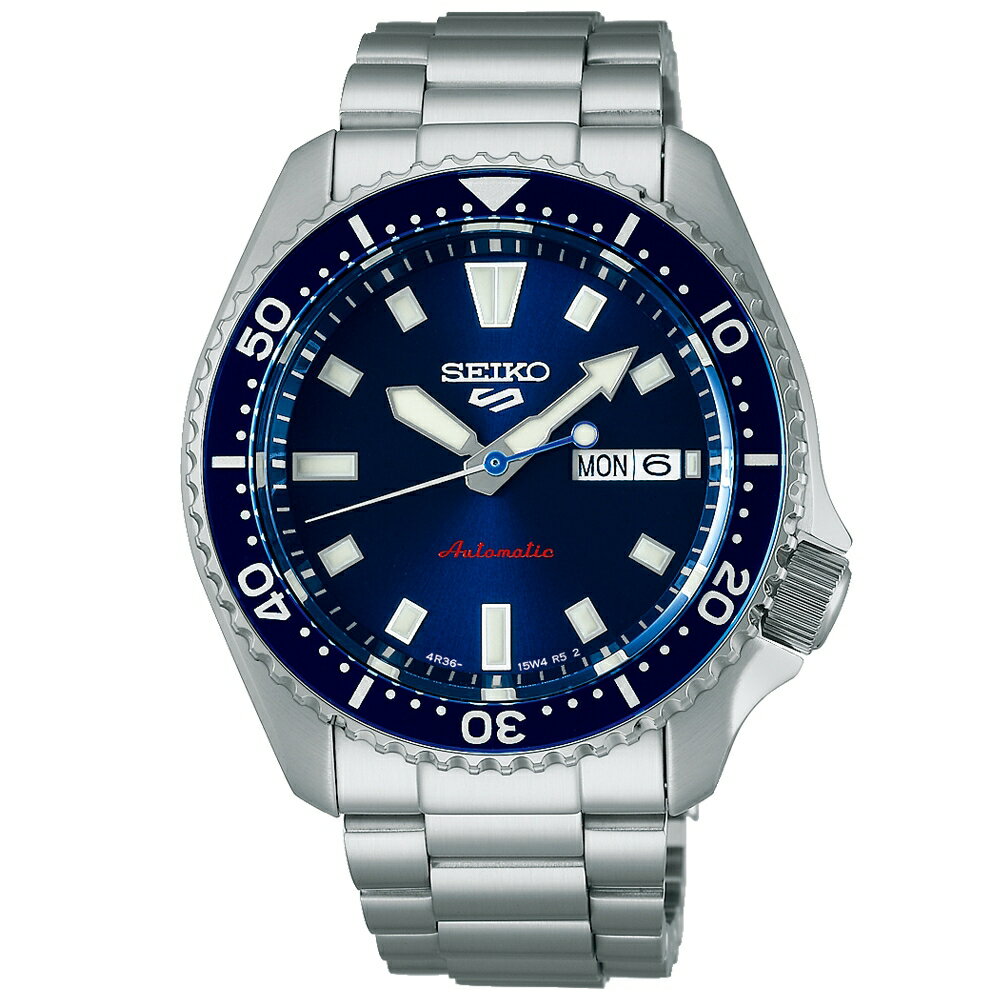 送禮首選★SEIKO 精工 5 Sports GMT 藍面機械錶 男錶 手錶(SRPL83K1)4R36-17K0B 附提袋【全館滿額折價★APP下單點數4倍送】線上購買享_實體門市同步服務
