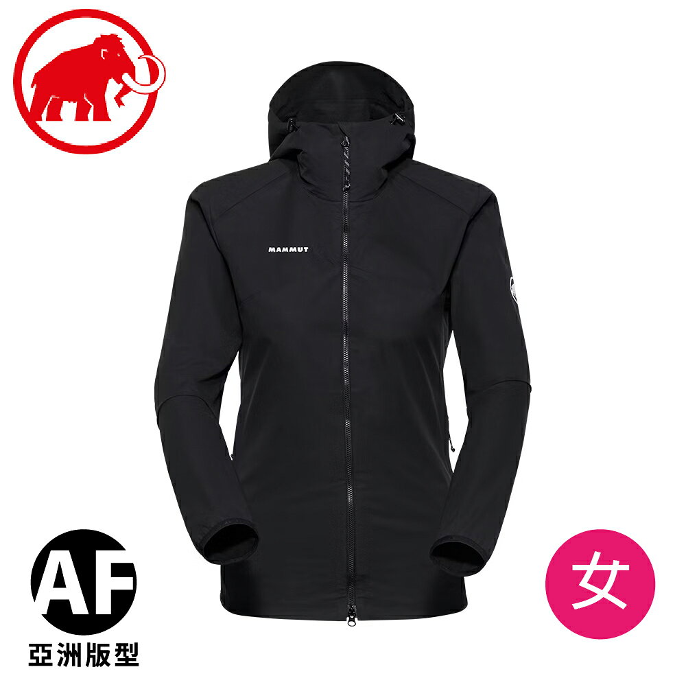 【MAMMUT 長毛象 GRANITE SO Hooded Jacket AF 女《黑》】1011-00333/防潑水/連帽