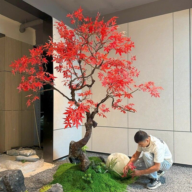 模擬紅楓樹造型樹大型裝飾楓葉造景櫥窗落地禪意室內外假樹雞爪槭yyd4
