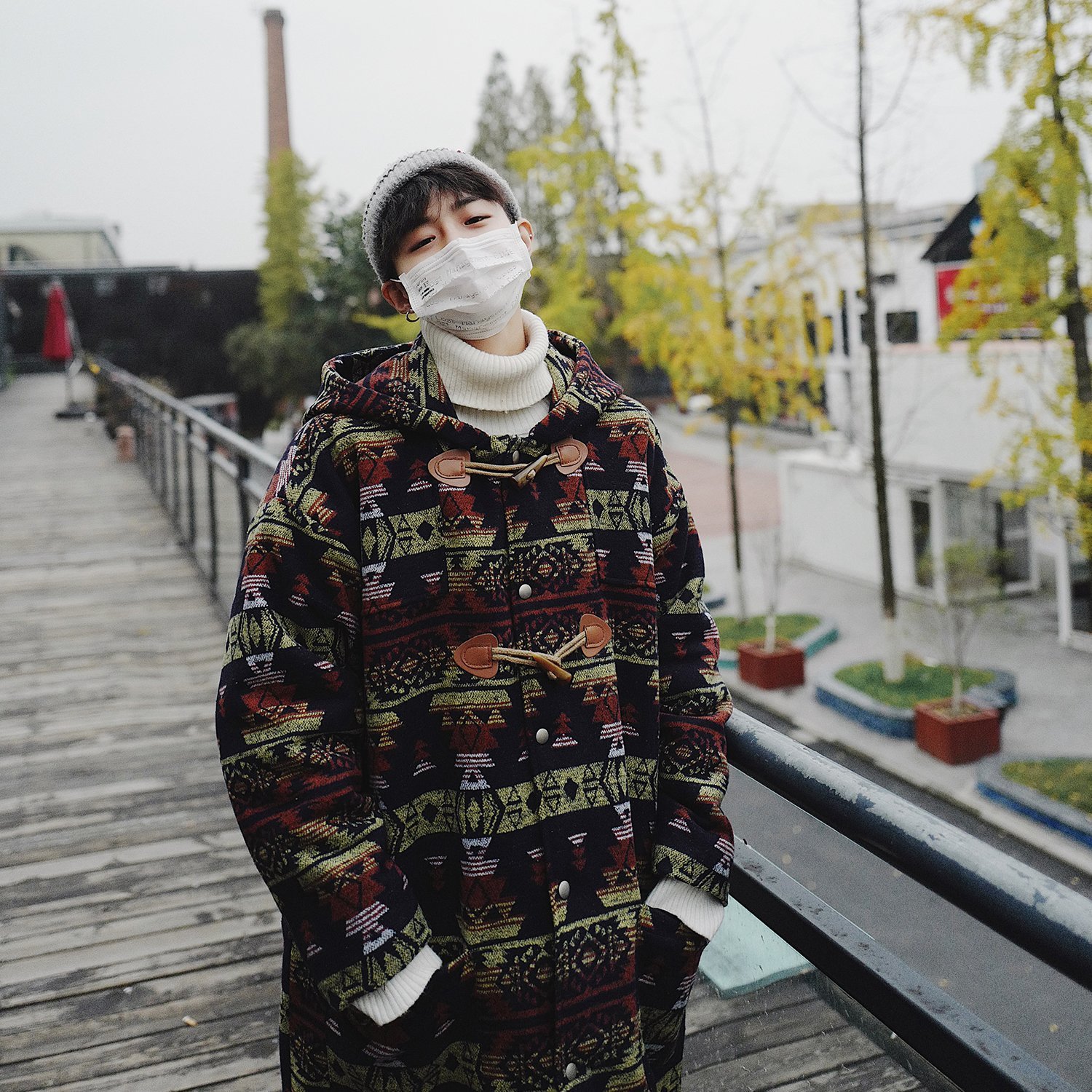 FINDSENSE品牌 秋冬季 新款 韓國 個性 嘻哈純色 長袖 運動 中長款 寬鬆顯瘦 棉衣外套 時尚 潮流上衣