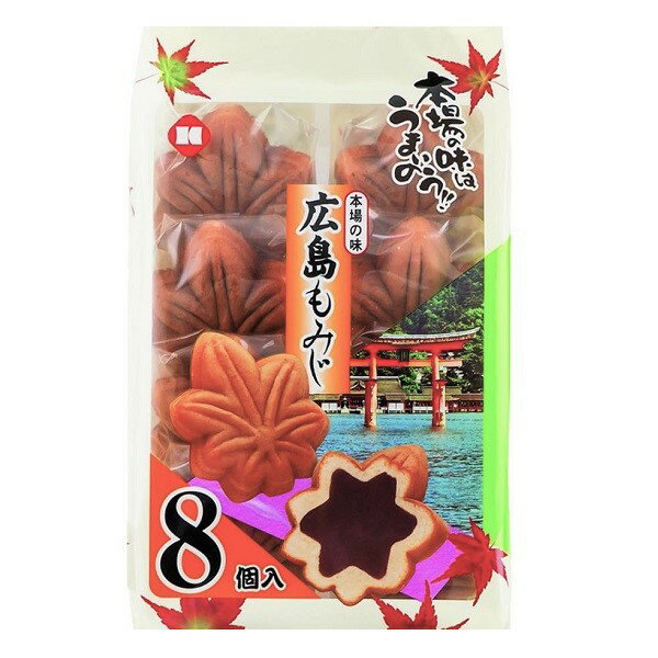 【江戶物語】壽製菓 紅葉小饅頭 8個入 紅豆內餡 廣島本場 楓葉造型 和菓子 日式甜點 小蛋糕 和風茶點 日本原裝進口