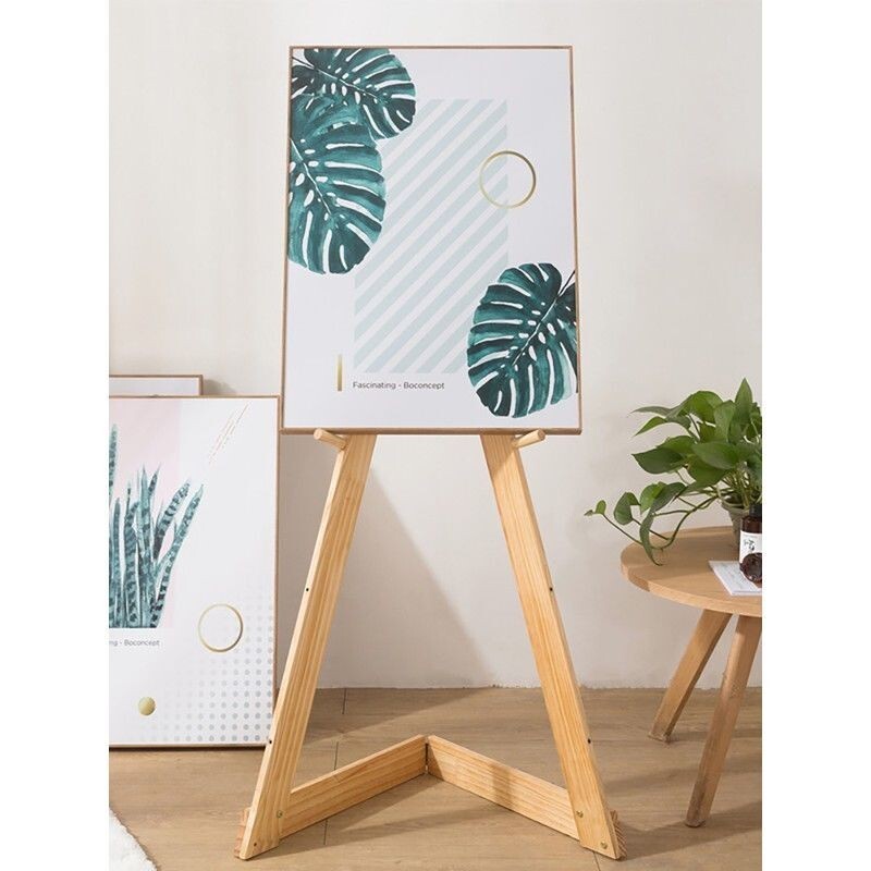 畵闆畵展畵架實木支架北歐Ins風展覽會落地廣告牌架子門口展示架