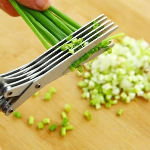 廚房多功能鋒利不銹三層 /五層鋼蔥花剪刀紫菜碎食剪強力多層剪刀