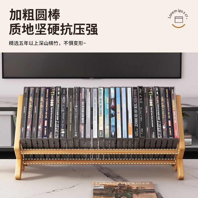 免運 收納架 CD收納架 光碟收納架 黑膠片收納架 雅竹思家CD架碟片臺面展示架桌面客廳書架子置物遊戲唱片光碟收納特惠/開立發票 全館8折/快速出貨P0914