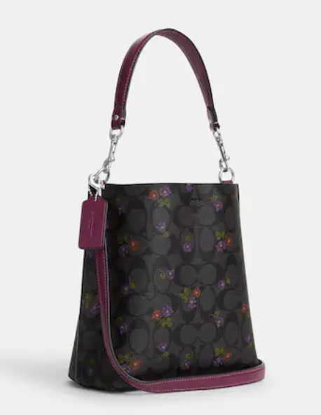 Purple coach discount purse with flowers