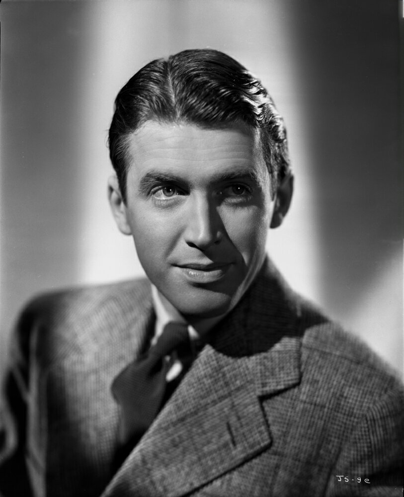 Posterazzi: James Stewart Posed in Black Silk Necktie and White Collar ...