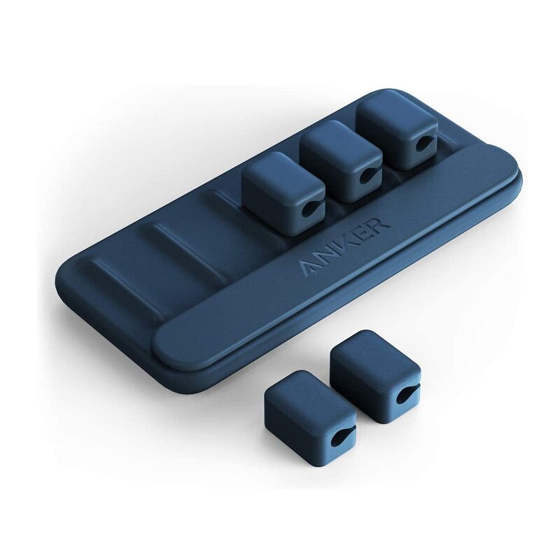 [2美國直購] Anker 磁吸電線收納器 A8891031 5個固定槽 適用3.5 毫米線 藍