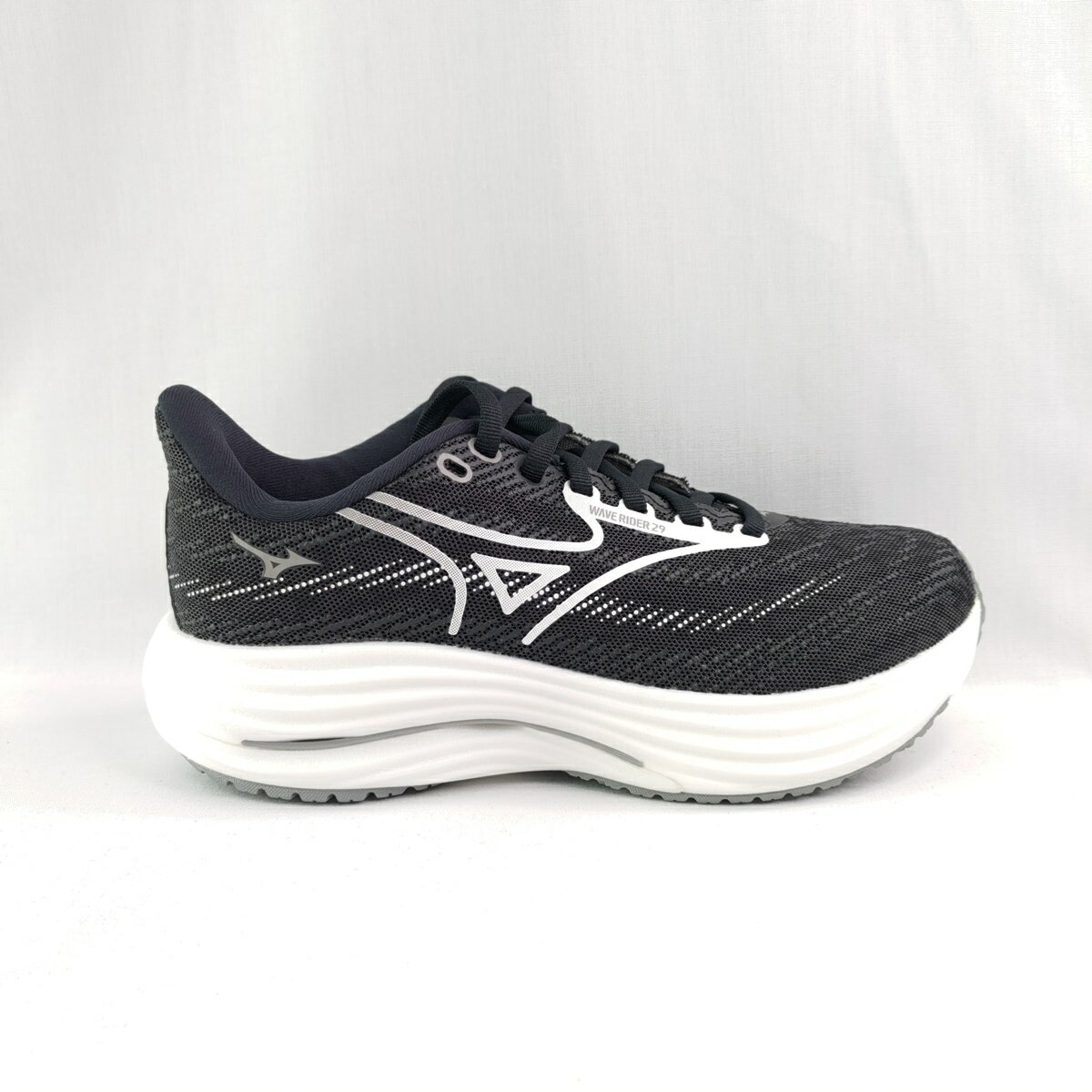 Mizuno J1GD250622 WAVE RIDER 29 SW 女慢跑鞋4E超寬楦黑/白【iSport愛