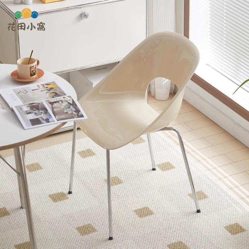 奶油風餐椅家用現代簡約網紅咖啡餐廳椅子靠背輕奢設計師化妝凳子 ph6192