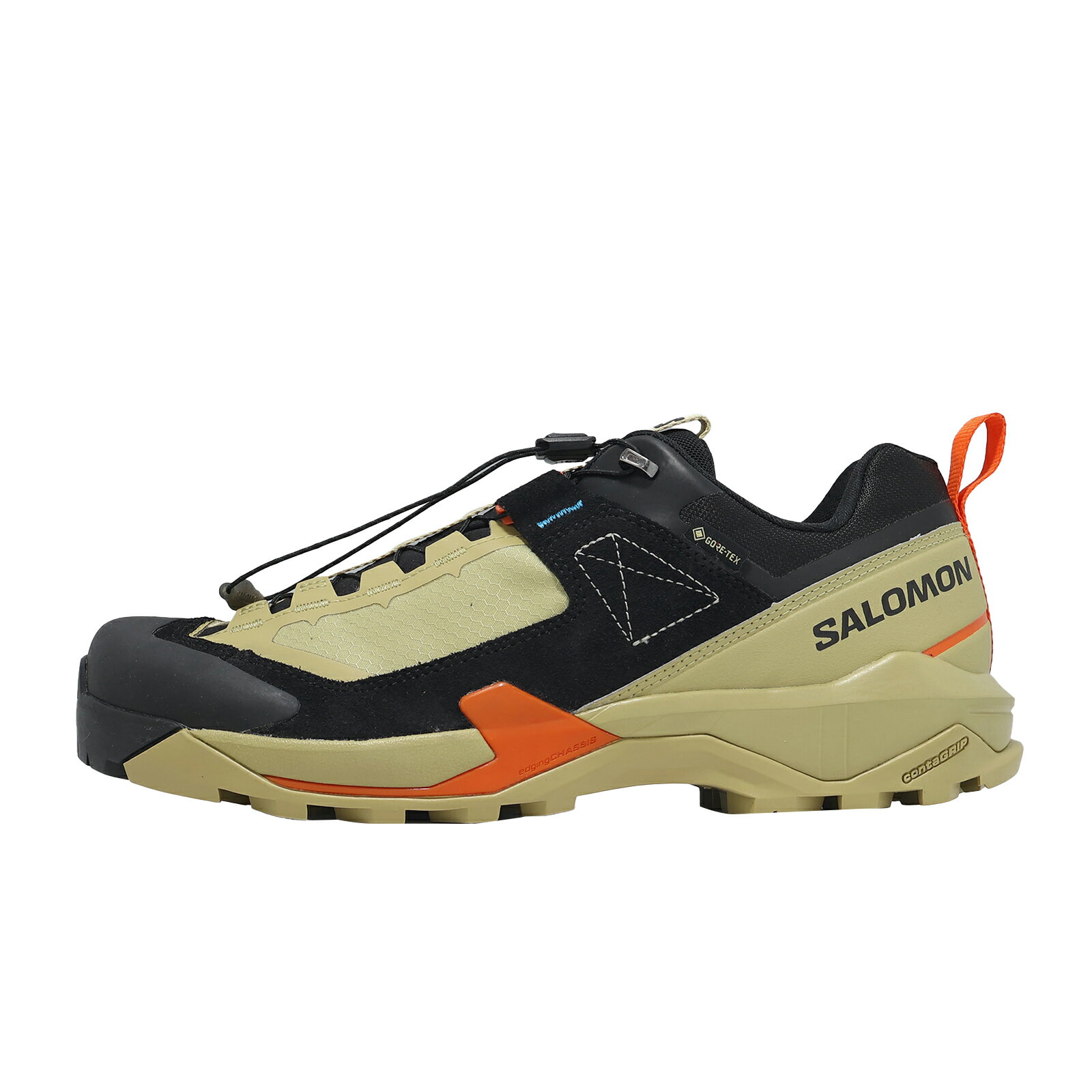 Salomon 戶外鞋 X Ultra Alpine GTX 男鞋 黑 卡其 防水 抽繩 越野 L47686300