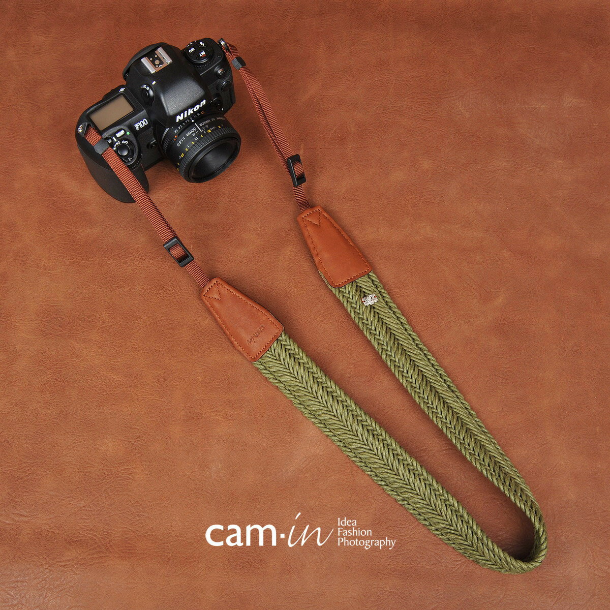 相機背帶 cam-in編織橄欖麻花數碼單反相機背帶適用尼康佳能富士肩帶am8692【JB15111】