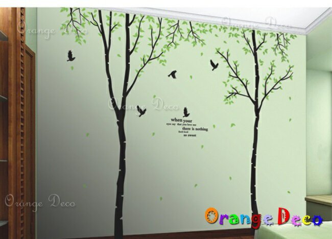<br/><br/>  林間鳥語 DIY組合壁貼 牆貼 壁紙 無痕壁貼 室內設計 裝潢 裝飾佈置【橘果設計】<br/><br/>