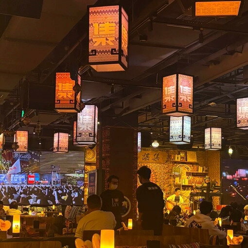 民謠集酒館吊燈特色訂制民族風燈籠酒吧烤串餐飲超氛圍火鍋店燈籠