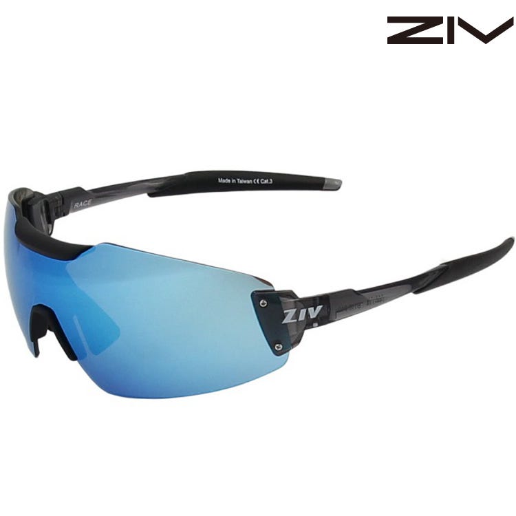ZIV RACE 太陽眼鏡/運動眼鏡 亮透明灰/灰電全面藍 101 B110040 BSMI D63966