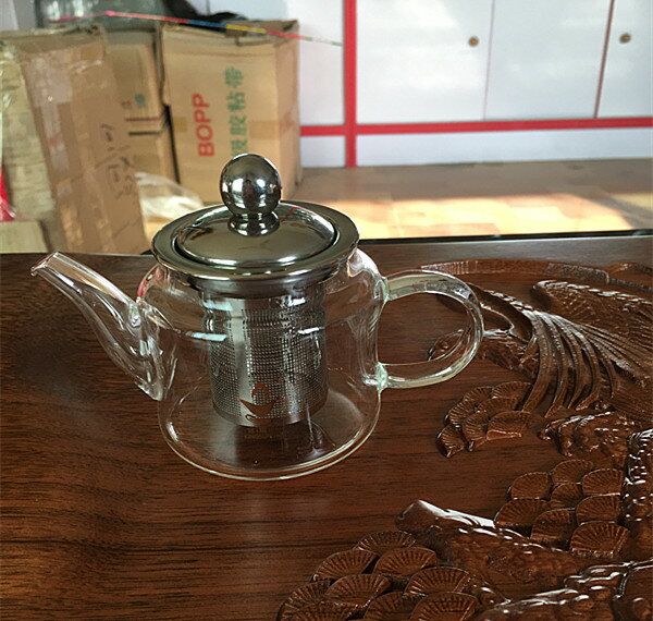 耐熱玻璃茶壺紅茶花草茶壺普洱功夫玻璃茶具不銹鋼過濾沖茶器加厚