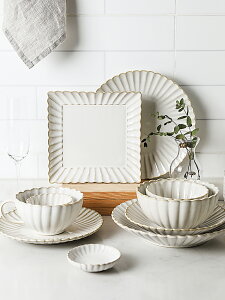 馥郁 日式碗碟套裝 輕奢高顏值餐具陶瓷碗精致簡約高級感碗盤
