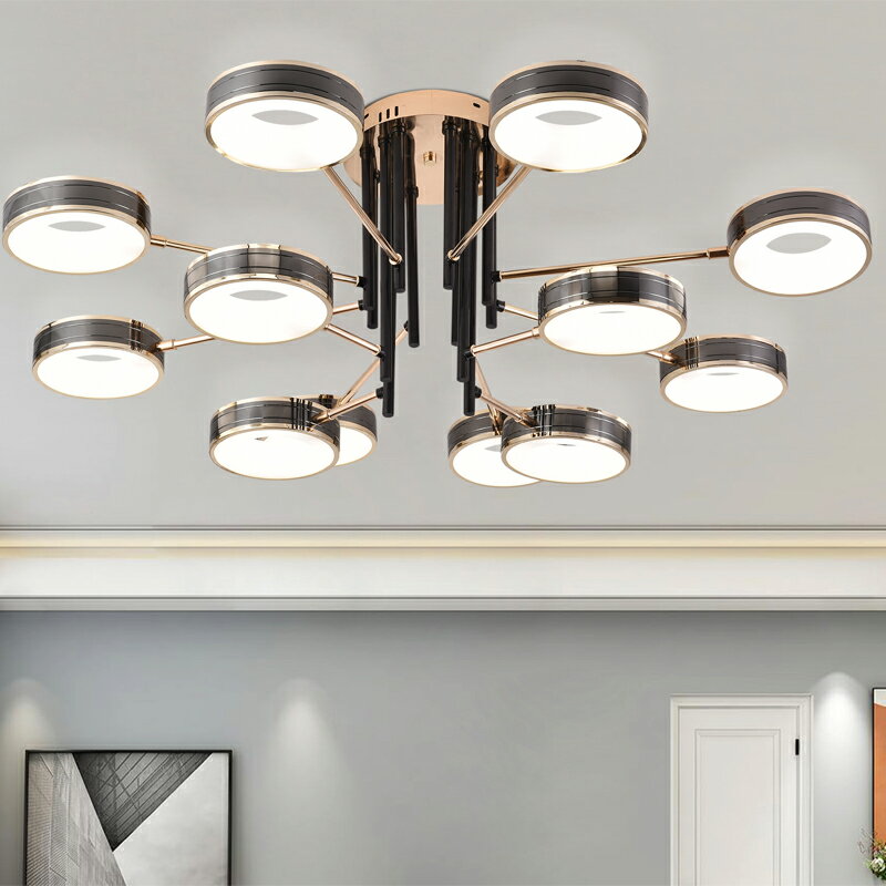 客廳吊燈現代簡約大氣個性鐵藝家用LED餐廳燈2022年新款北歐燈具