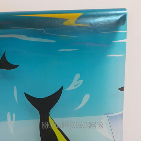 彩繪鯨魚 自黏窗貼 DIY _HO-90370 0