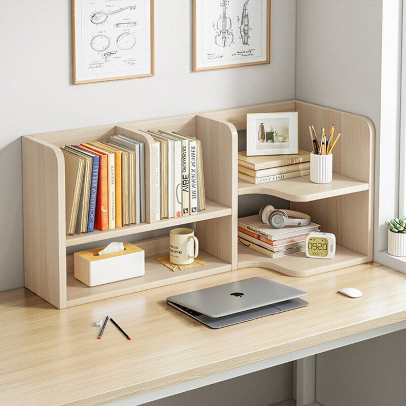 【品質保證】置物櫃 置物架 簡易桌上書架學生宿舍桌面置物架辦公桌多層收納架書桌轉角小書