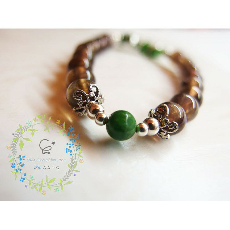 綠光/黃水晶/鉻透輝石/水晶手鍊/925純銀/[晶晶工坊-love2hm] 6