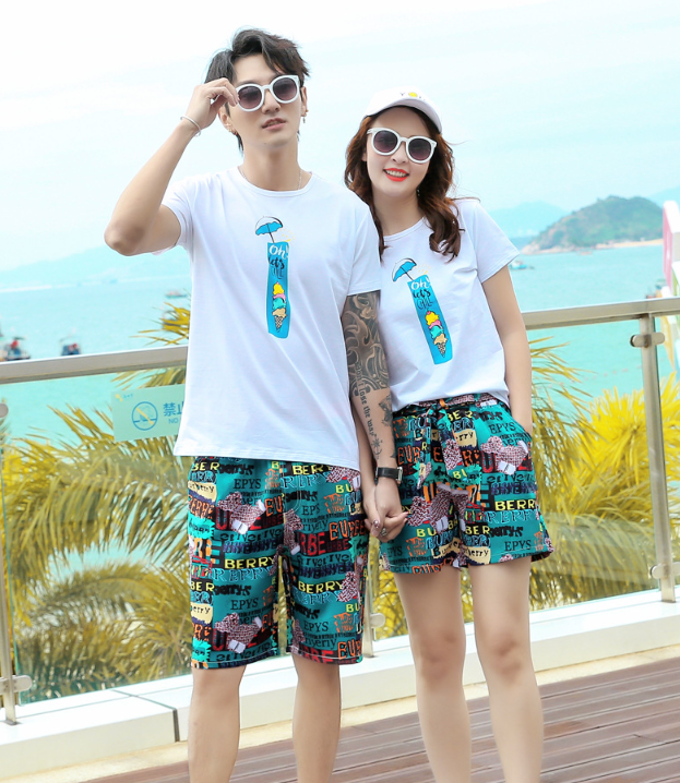 親子裝 大尺碼 親子套裝 純棉t恤+短褲 母女裝 全家福 櫻桃嚴選 T恤 一家三口 一 家四口 全家裝 情侶裝 3