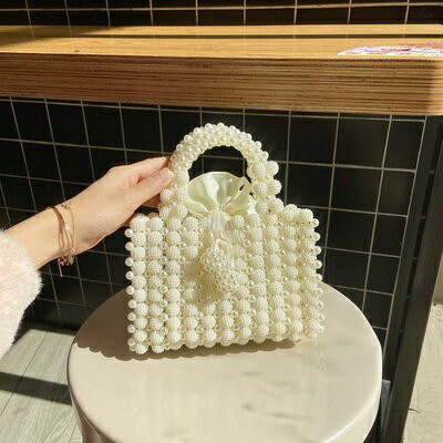 楊梅珍珠水桶串珠小方包diy材料亞克力珠子 手工編織女手提包成品【MJ11912】