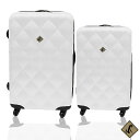 Miyoko俏皮菱格紋系列24吋+20吋輕硬殼旅行箱/行李箱