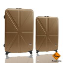 Gate9 米字英倫系列超值兩件組24吋+20吋輕硬殼旅行箱/行李箱