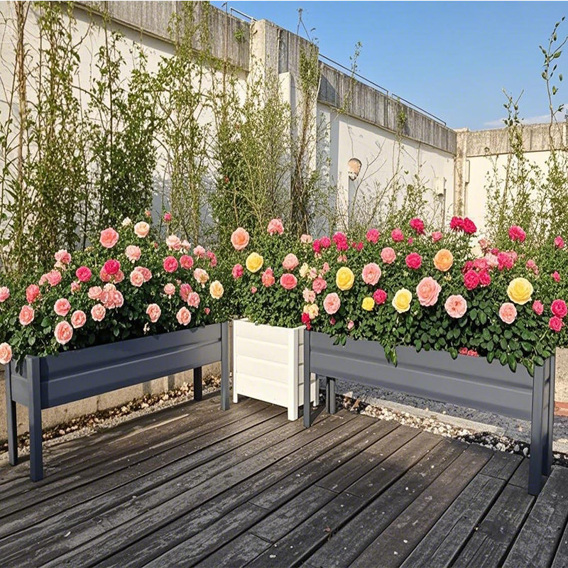 附發票 花槽 種菜盆 加厚花箱花壇種植箱種菜盆花盆庭院陽臺露臺樓頂通用好安裝大容量 最低價 快速出貨