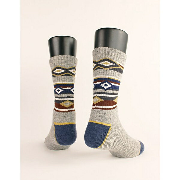 FOOTER 印地安圖騰羊毛登山襪 除臭襪 羊毛襪 運動襪 襪子 出國 滑雪 百岳(男-K186L/XL) 2