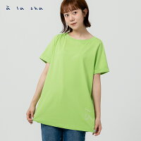 a la sha à繡花反摺短袖T a la sha à繡花反摺短袖T