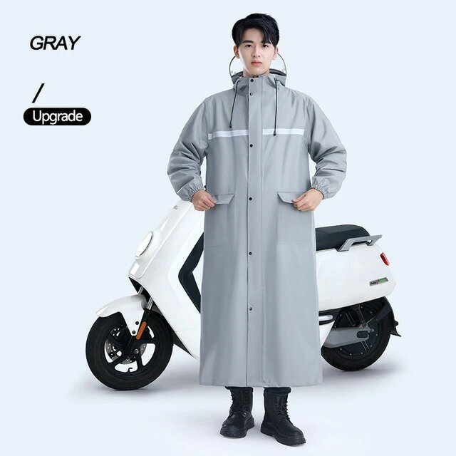【日本代購】雨衣一件式全身成人摩托車騎士男士雨衣防水時尚行走防護雨衣
