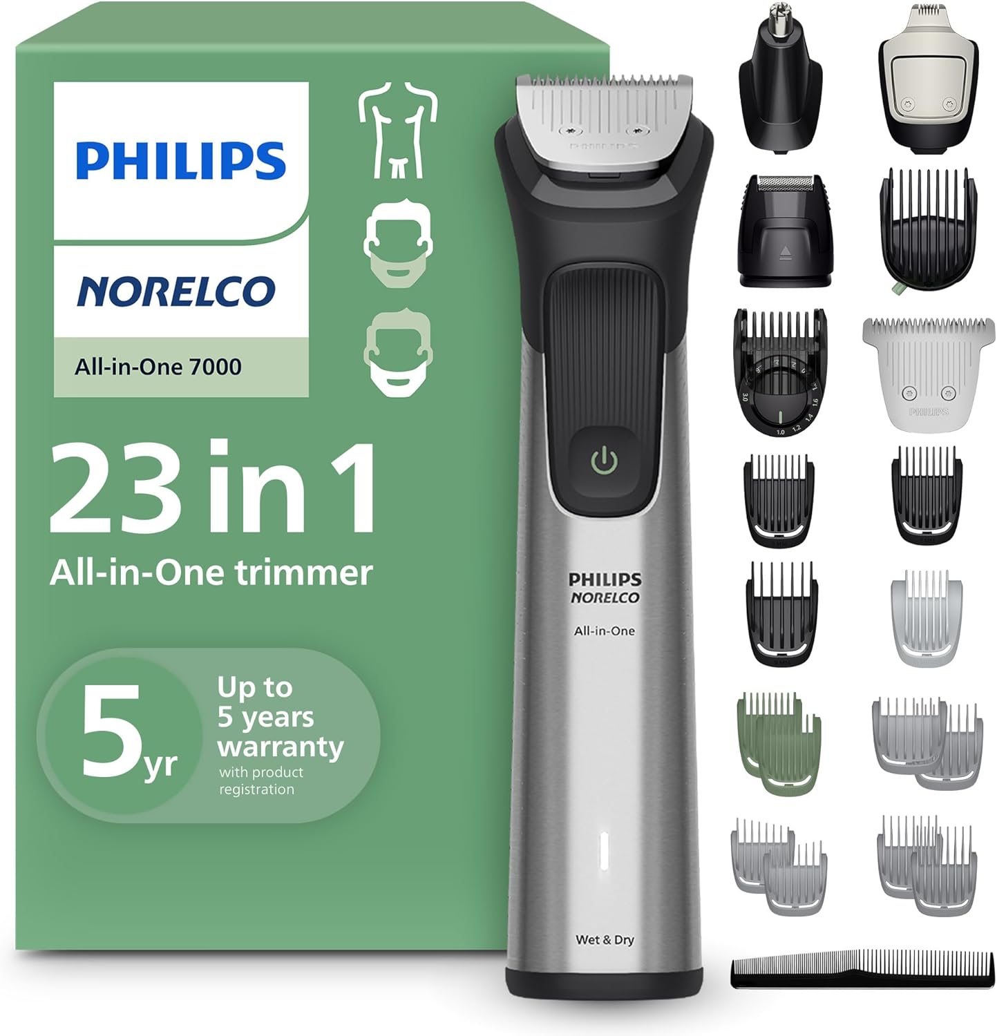 [4美國直購保固1年] Philips Norelco MG7970 多功能修容造型器 All-in-One 7000 需自備5V-1A USB電源 TC1