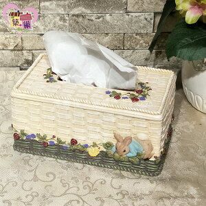 《正版授權》 Peter Rabbit 彼得兔草莓面紙盒 蓋式衛生紙巾盒民宿餐廳 MD0700【築巢傢飾】