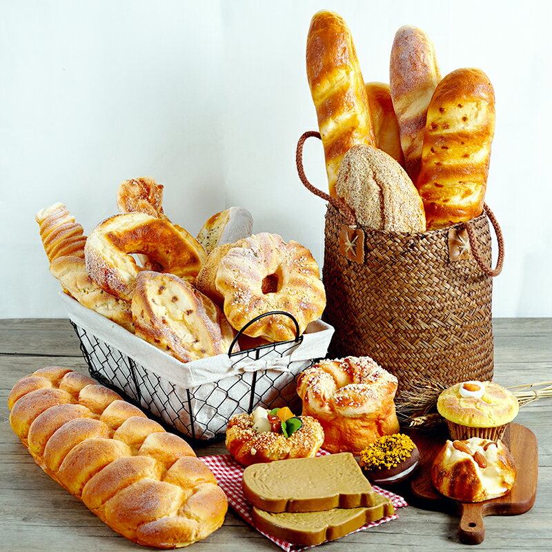 仿真面包擺設道具法式假面包模型歐式全麥皮法棍軟香西點蛋糕裝飾