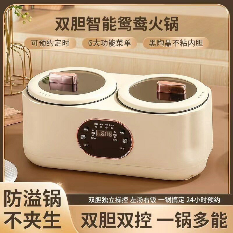 【全球優品匯】110V雙膽電飯煲家用多功能預約定時大容量雙拼一體蒸煮兩用電飯鍋