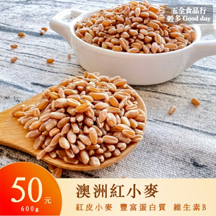 【五全食品】澳洲精選紅小麥 600g 豐富蛋白質 維生素B1 維生素E 健康營養