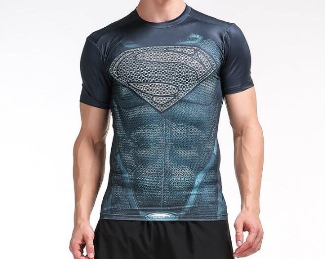 FINDSENSE MD 日系 時尚 男 高彈力 緊身運動短T 訓練服 跑步 健身T恤 3D S標誌圖案 短袖T恤