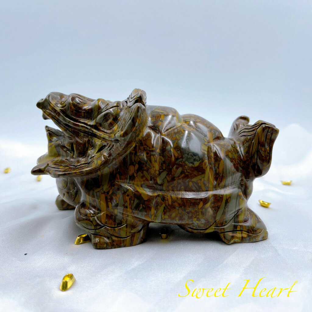 Sweet Heart 田芯開運精選 💯 天然 女媧石 女媧石龍龜 龍龜 一對 聚財陣宅 福氣長壽 贈五帝綁飾 含開光 1