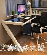 簡約現代 鋼化玻璃電腦桌台式家用辦公桌 簡易學習書桌寫字台 YYS 果果輕時尚 全館免運