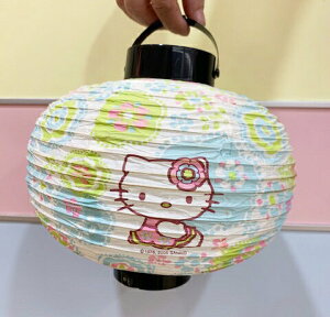 【震撼精品百貨】Hello Kitty 凱蒂貓 三麗鷗 KITTY日本紙燈籠(可折疊)-公主綠#87409 震撼日式精品百貨