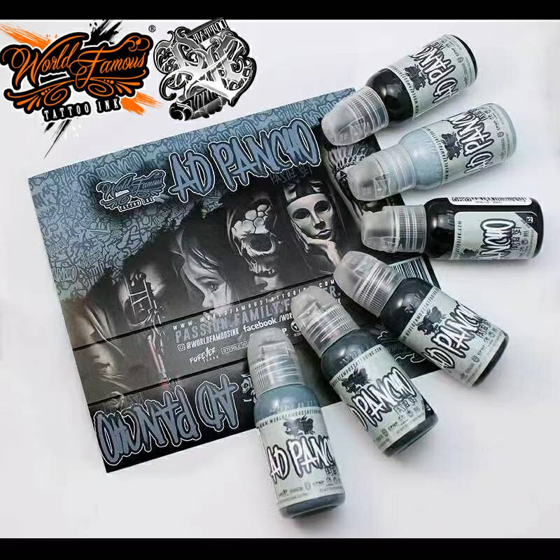 World Famous Ink A.D.Pancho Pastel Grey Set 1oz