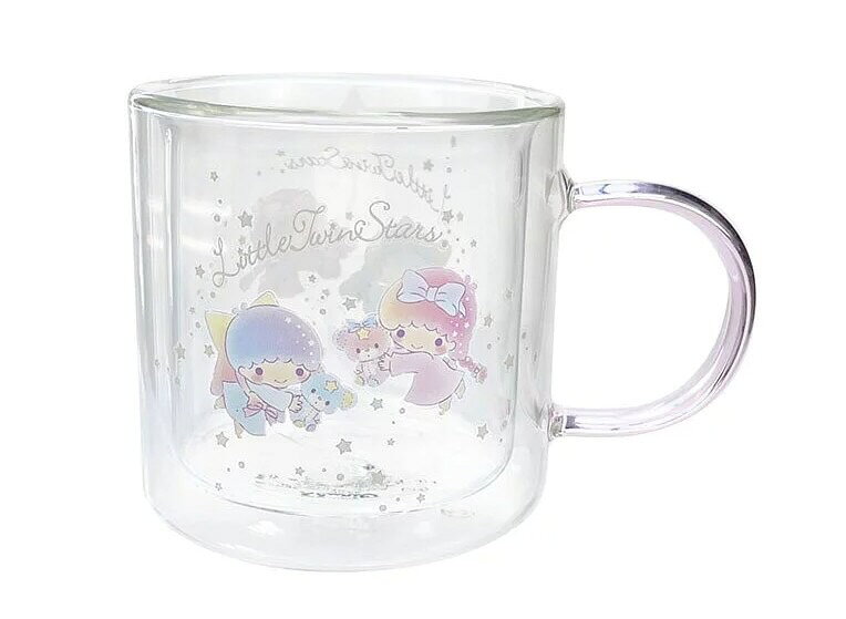 【震撼精品百貨】Little Twin Stars KiKi&LaLa 雙子星小天使~日本SANRIO三麗鷗雙子星玻璃杯200ML*87673