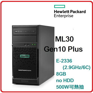 HPE ML30G10 P44724-B21-2336-1T 可熱抽機種伺服器 ML30 G10+ RR/2336*1/8GB*1/1TB*2/DVD/500W*1